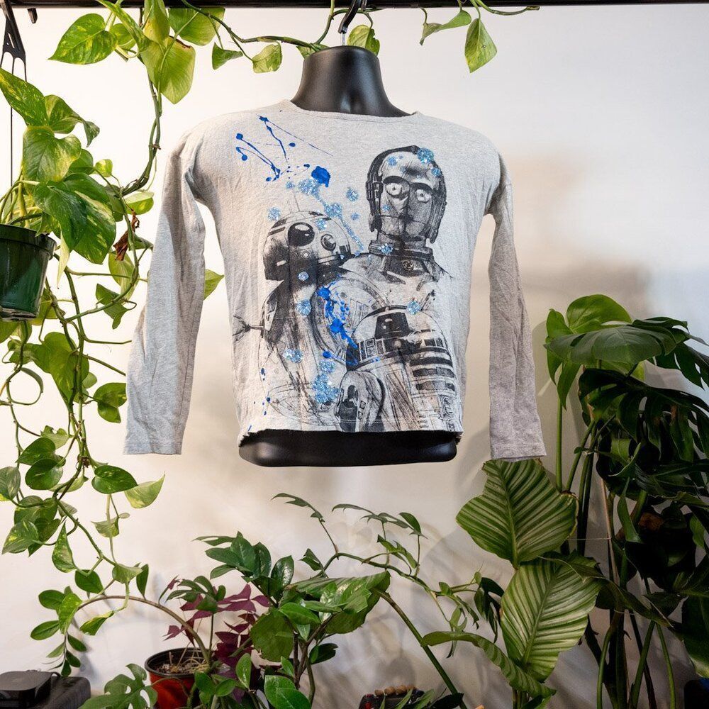 GAP Kids Star Wars Sequined Long Sleeve Shirt, Size XL